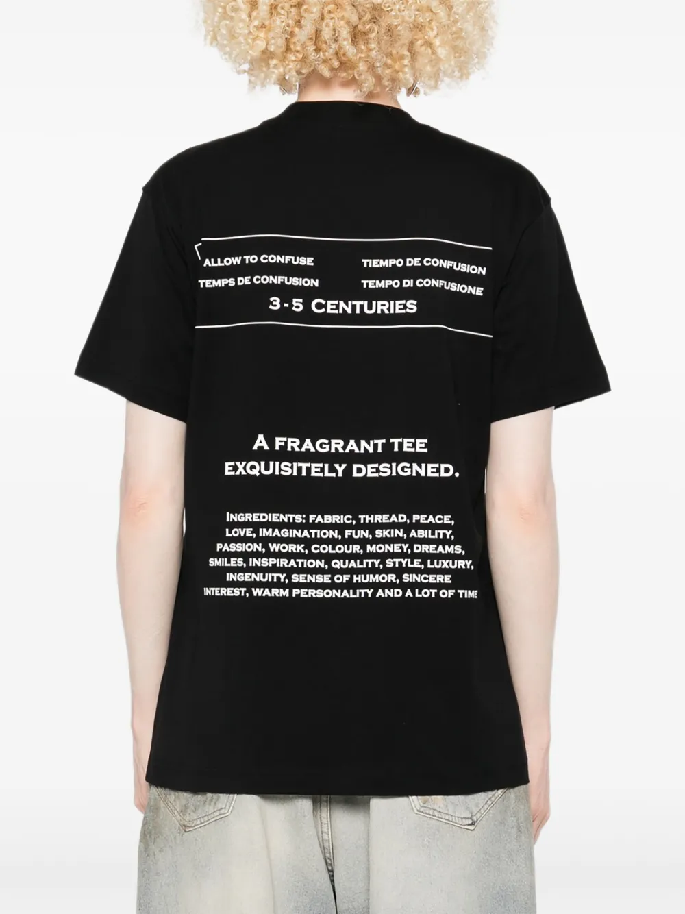 Moschino T-shirt met logoprint Zwart