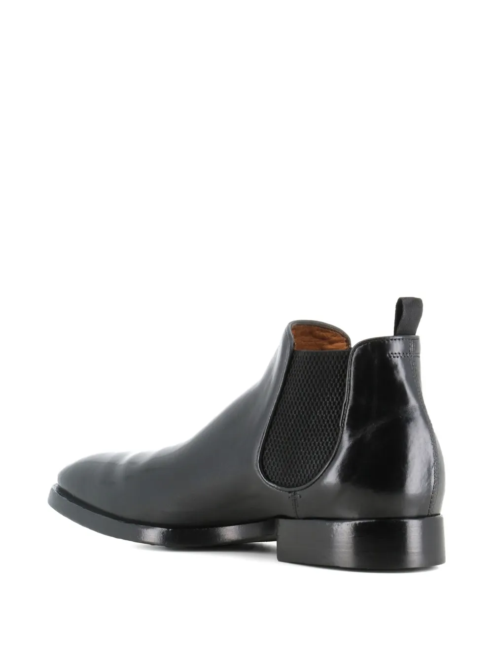 Officine Creative elastic-panel leather boots Black