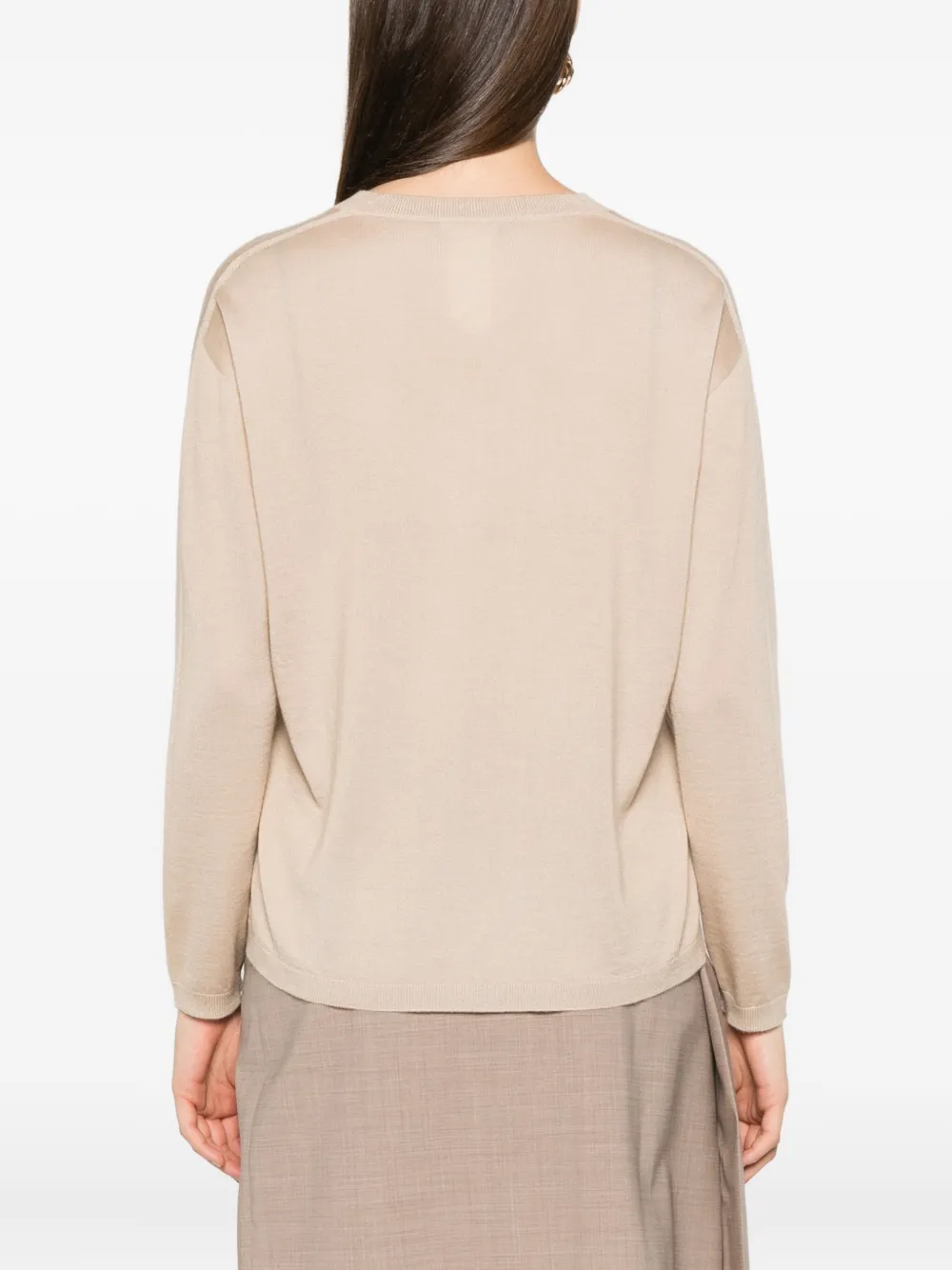 Fabiana Filippi T-shirt met V-hals Beige