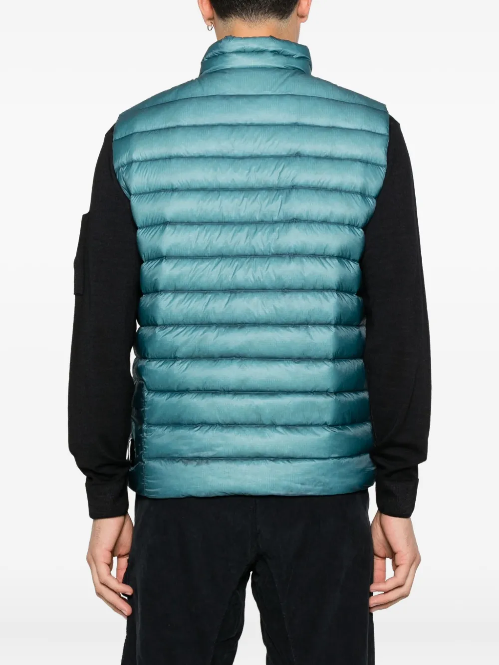 C.P. Company quilted front-zip vest Blauw