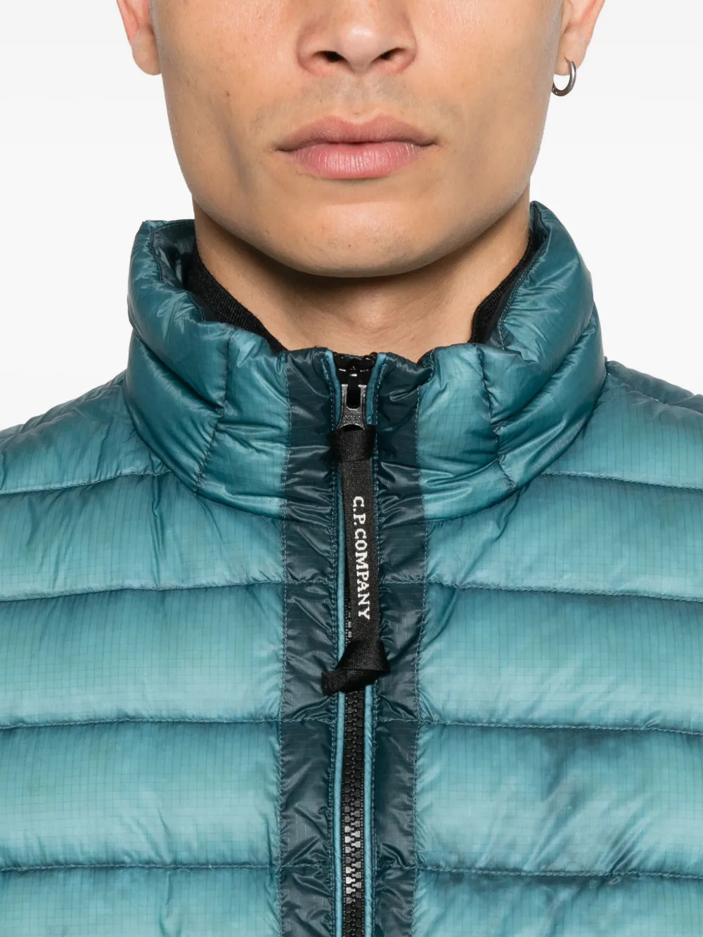 C.P. Company quilted front-zip vest Blauw