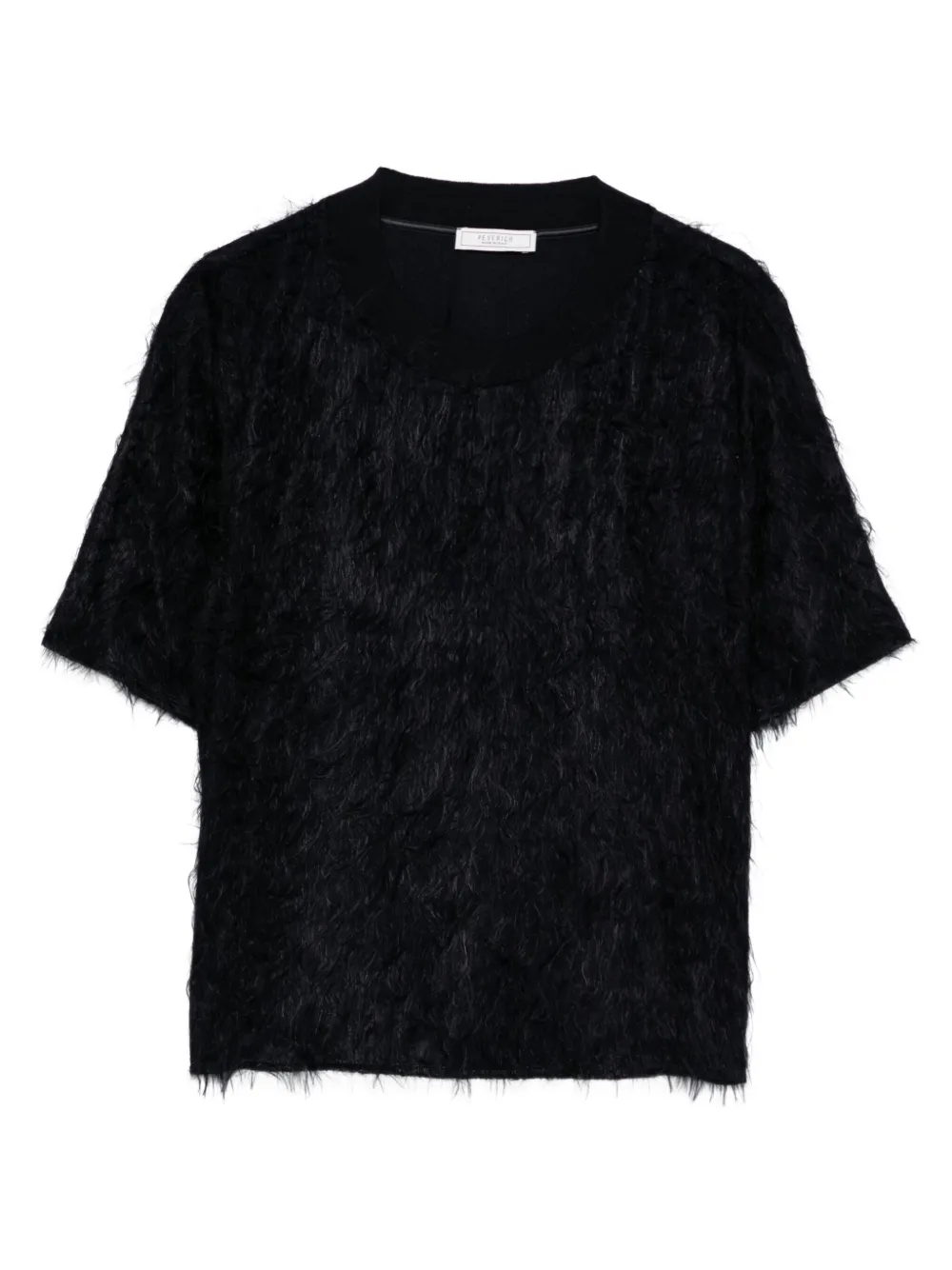 Peserico fringed short-sleeve T-shirt Blauw