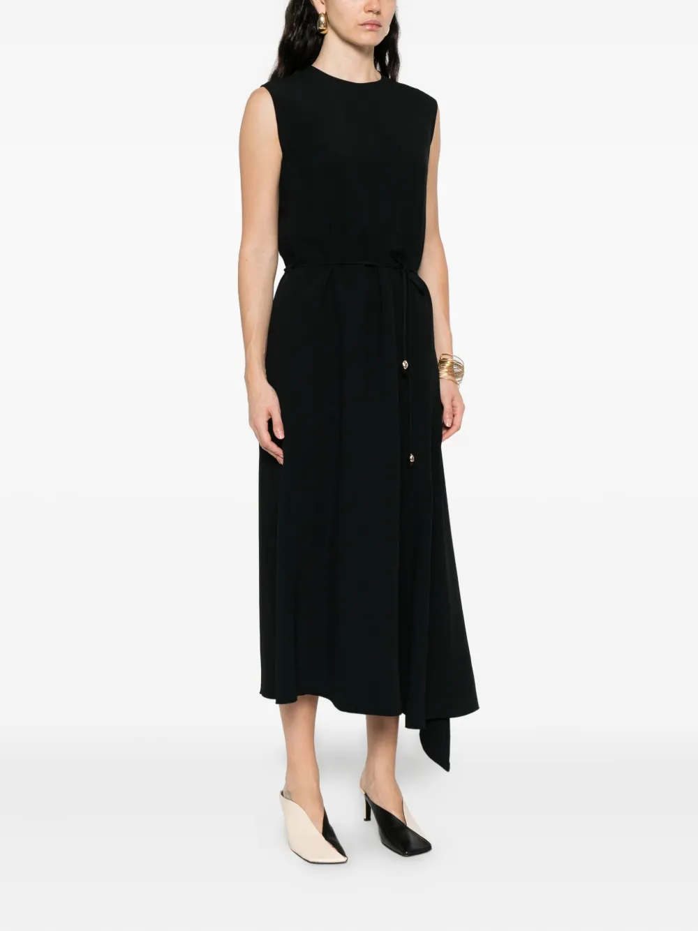 Fabiana Filippi Midi-jurk met striksluiting Zwart