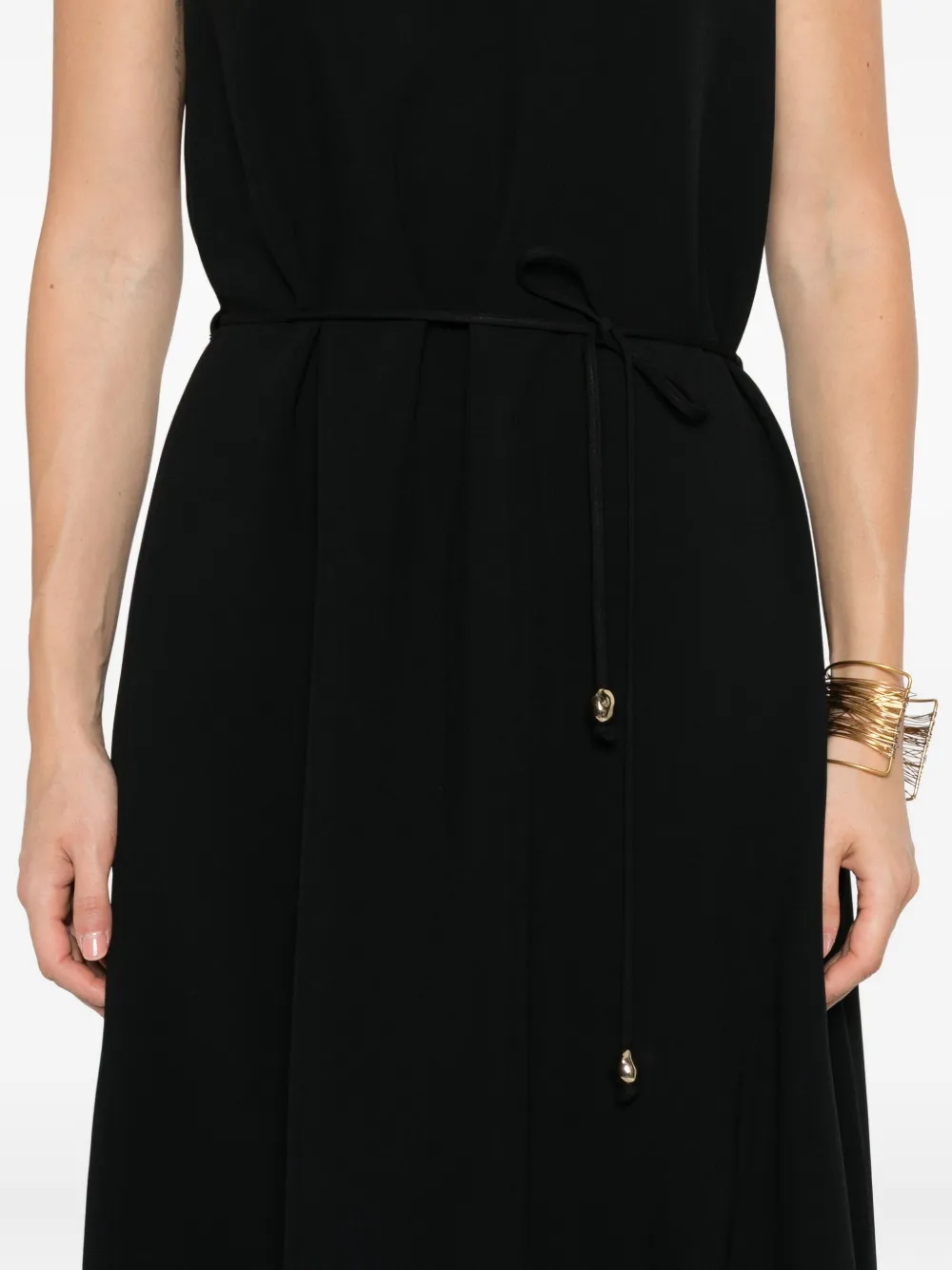 Fabiana Filippi Midi-jurk met striksluiting Zwart