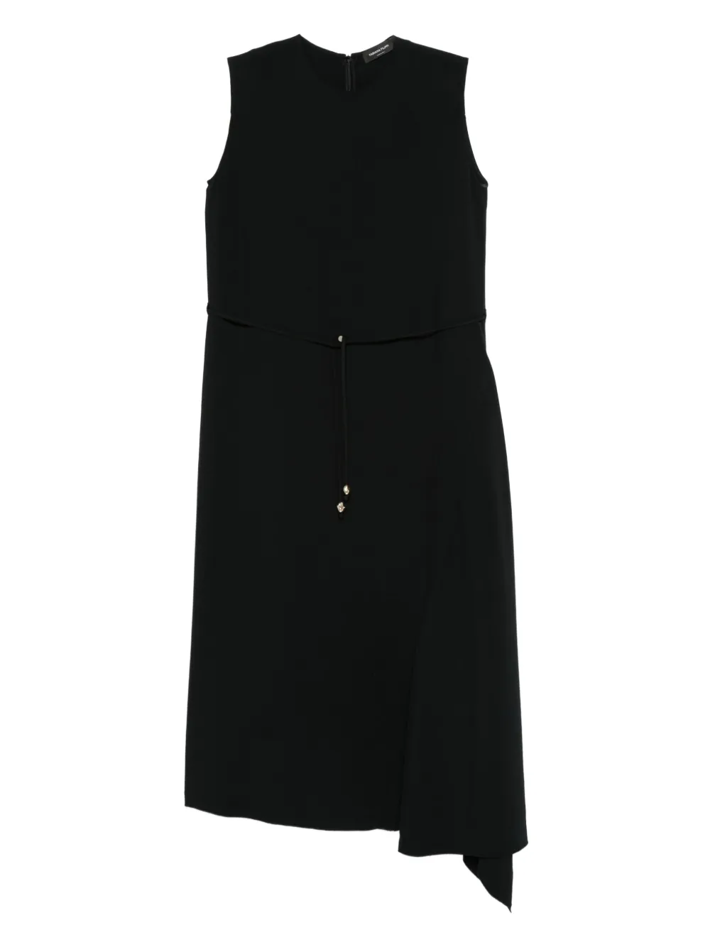 Fabiana Filippi tie-fastening midi dress - ブラック Fabiana Filippi tie-fastening midi dress - ブラック
