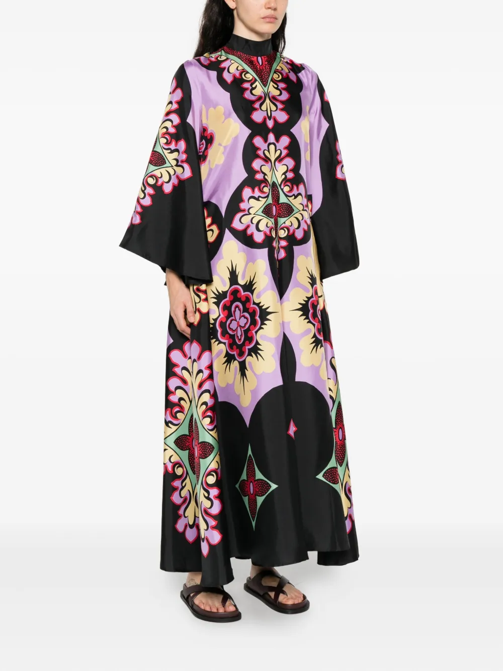 La DoubleJ Maxi-jurk met print Paars
