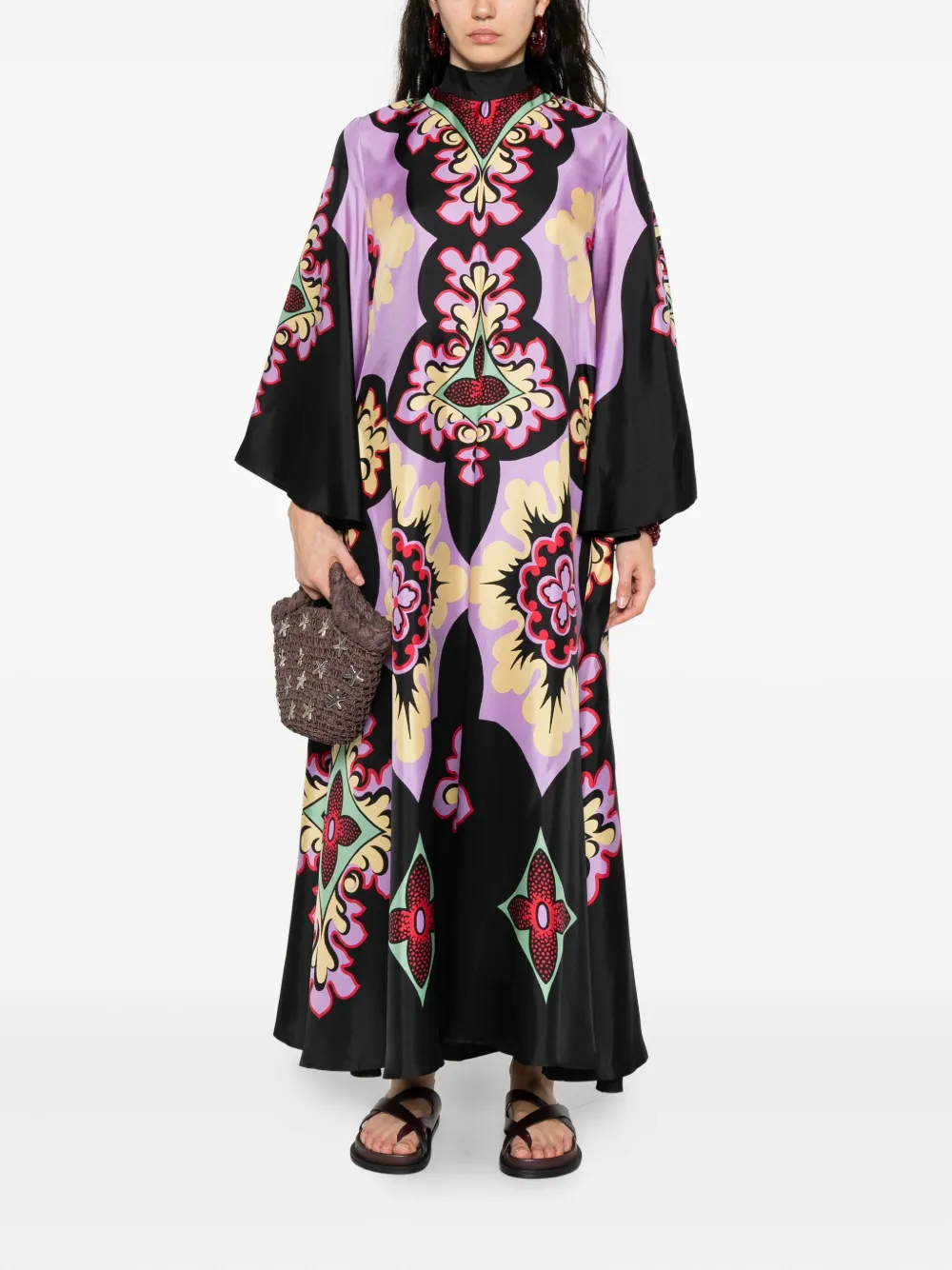 La DoubleJ Maxi-jurk met print Paars