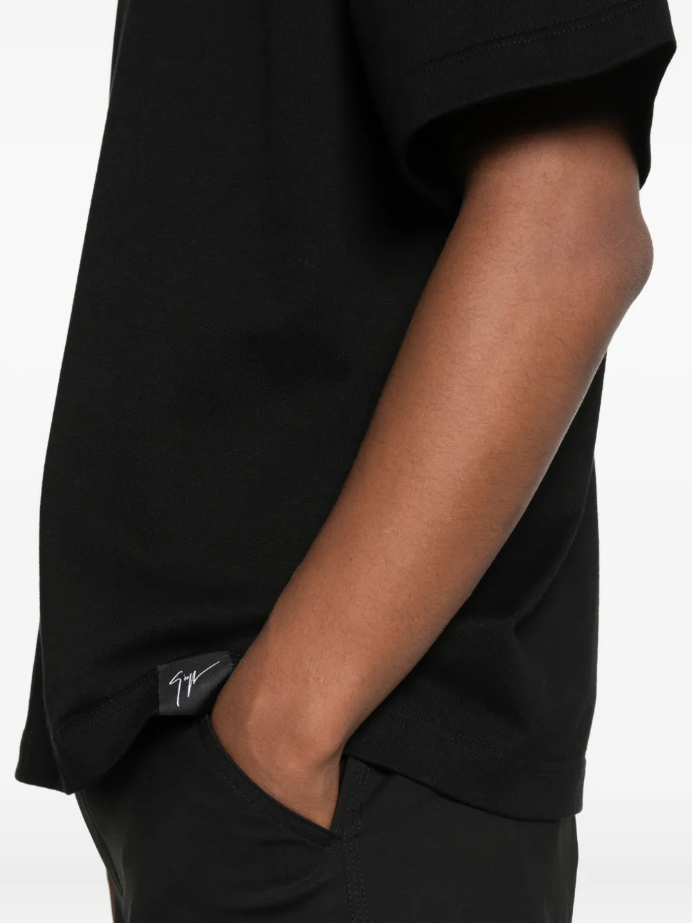Giuseppe Zanotti organic-cotton crew-neck T-shirt Zwart