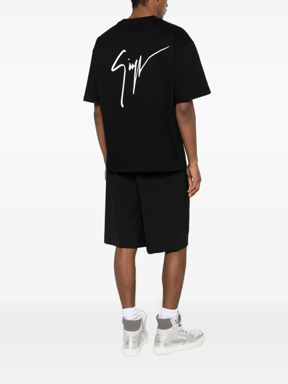 Giuseppe Zanotti organic-cotton crew-neck T-shirt Zwart