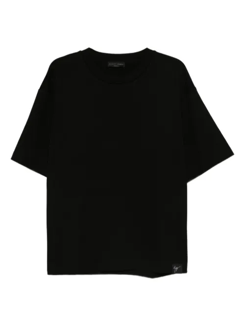T-shirt en coton biologique à col rond - Giuseppe Zanotti - Modalova