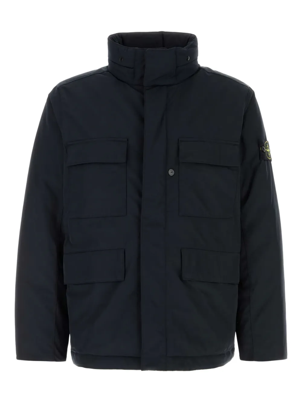 Stone Island flap-pockets padded jacket Blauw