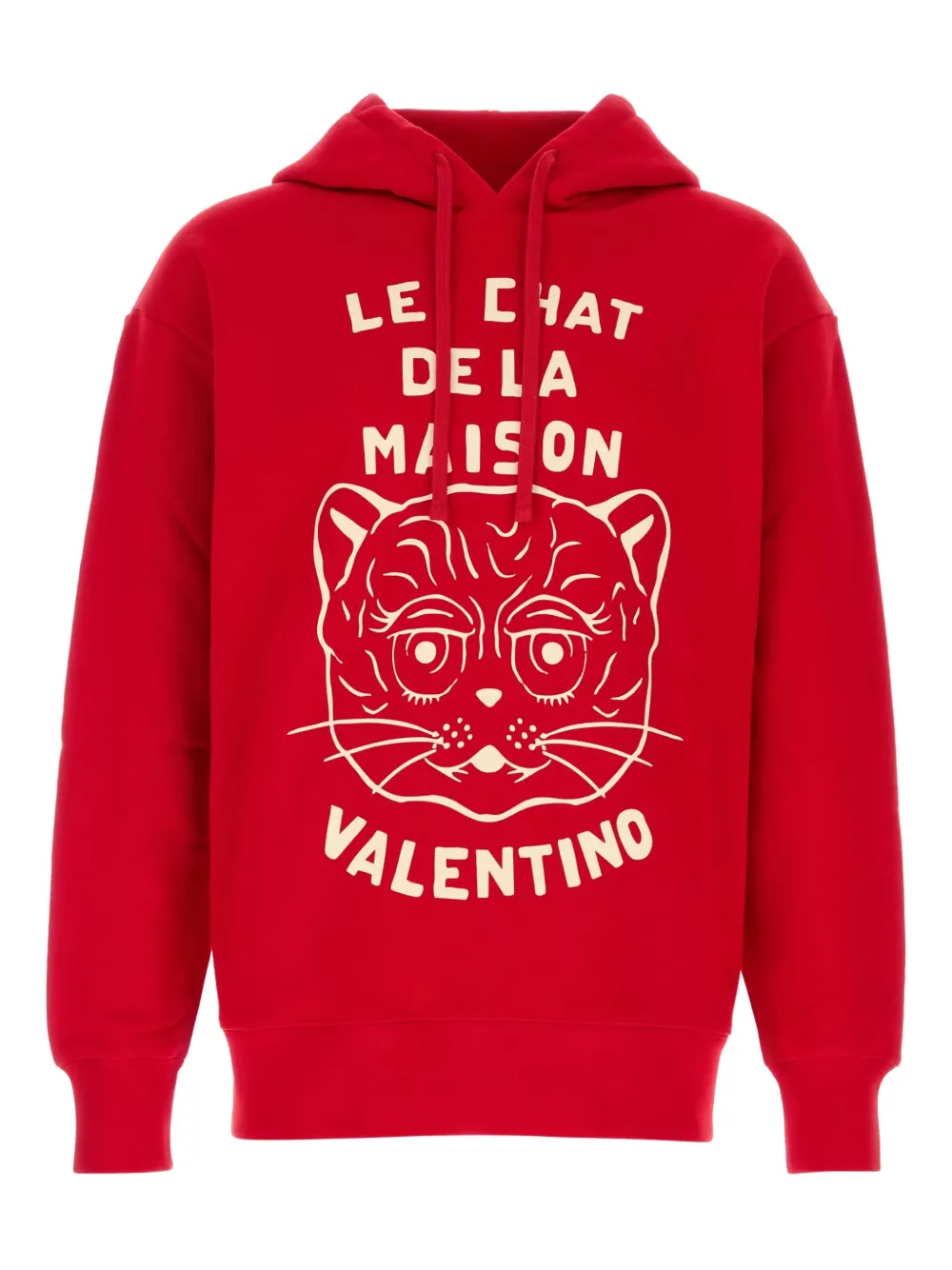 Valentino Garavani Hoodie met kattenpatroon Rood