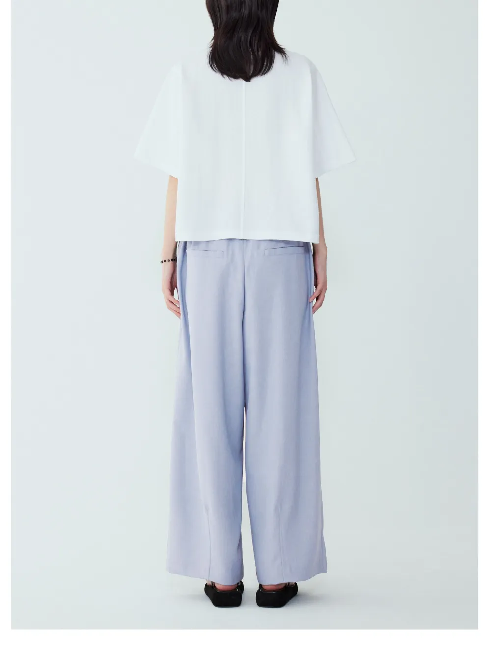 STUDIO TOMBOY Geplooide broek met trekkoord Blauw