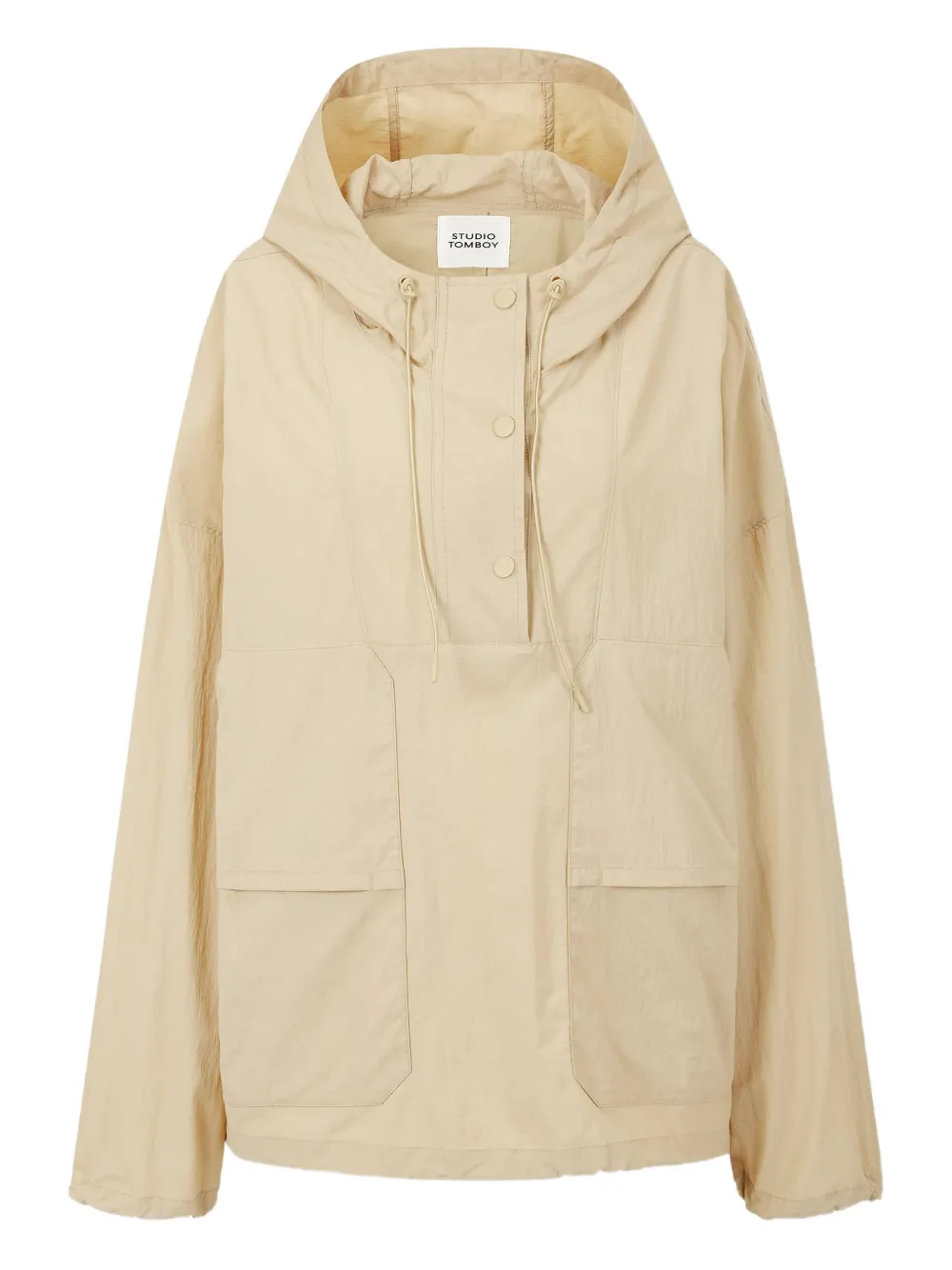 STUDIO TOMBOY Jack met capuchon en zak Beige