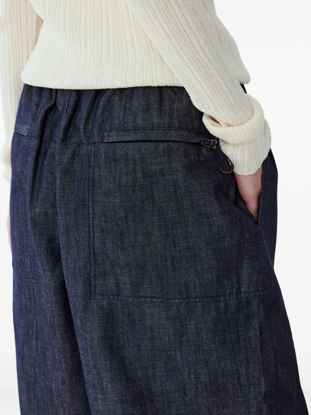 STUDIO TOMBOY Knielange shorts met gesp Blauw