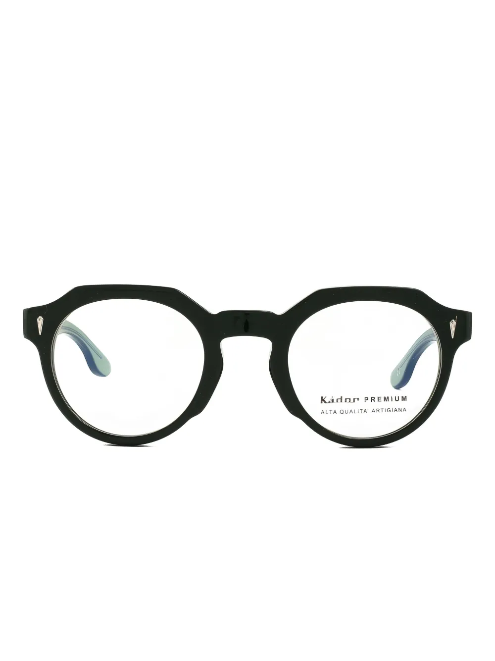 Kador two-tone round-frame glasses | Black | Image 1