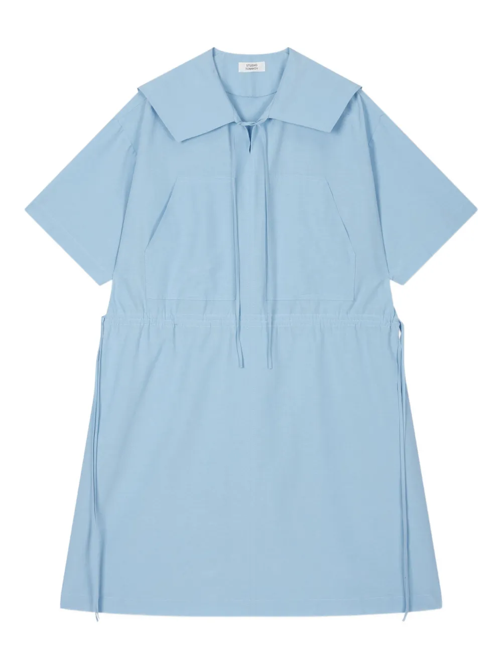 STUDIO TOMBOY Jurk met matrozenkraag en trekkoord Blauw