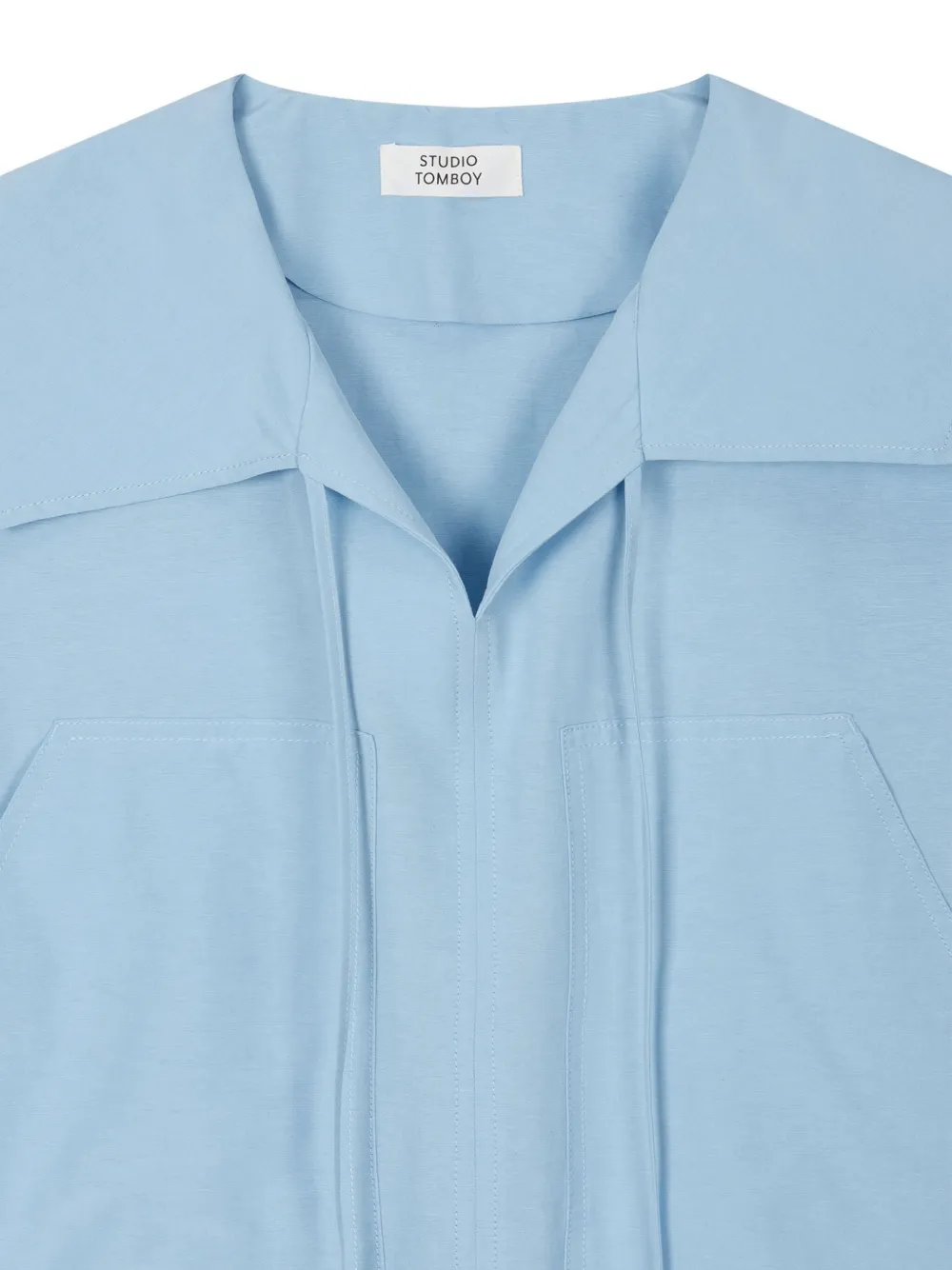 STUDIO TOMBOY Jurk met matrozenkraag en trekkoord Blauw