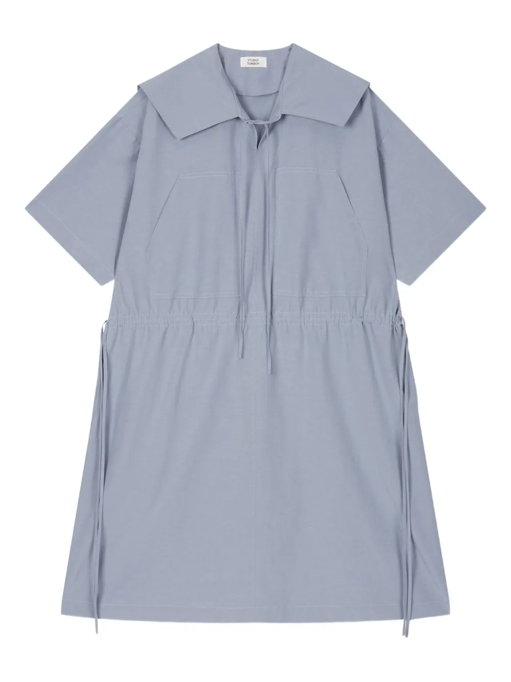 STUDIO TOMBOY sailor-collar drawstring dress | Blue | Image 1