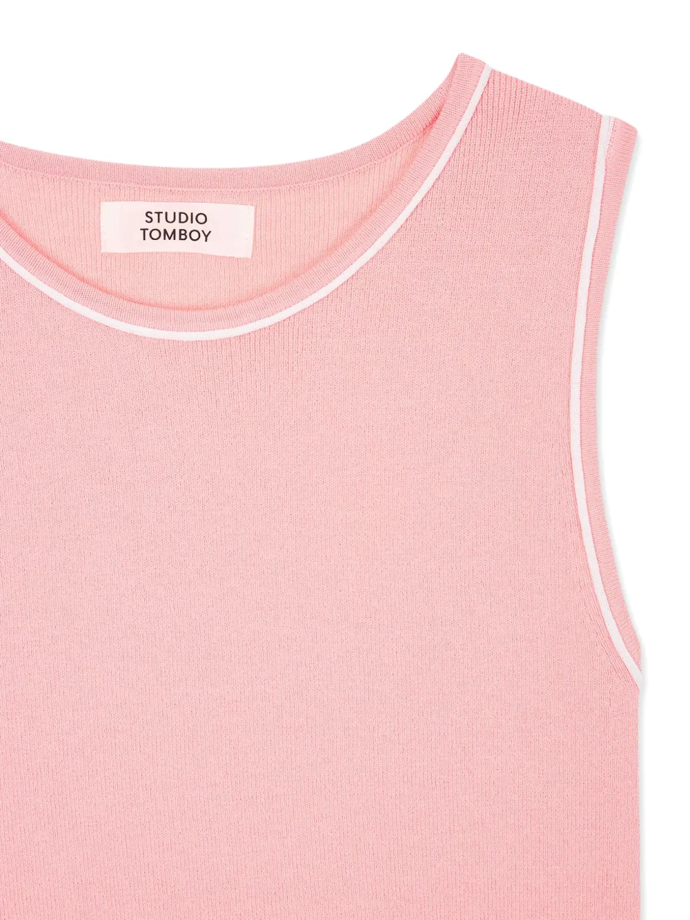 Studio Tomboy Ribbed-trim Knitted Tank Top In Pink