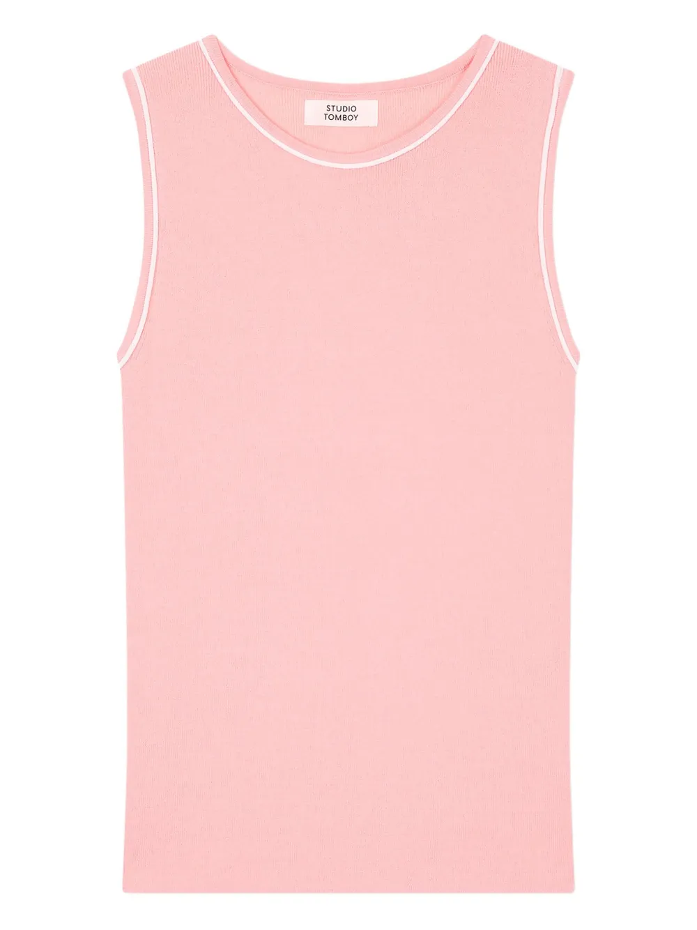 Studio Tomboy Ribbed-trim Knitted Tank Top In Pink