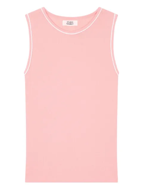STUDIO TOMBOY ribbed-trim knitted tank top