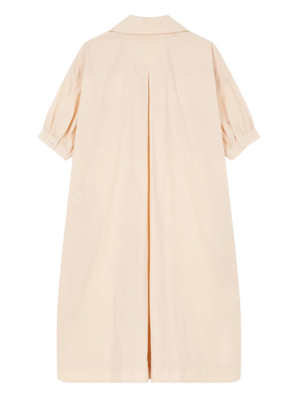 STUDIO TOMBOY Jurk met pofmouwen en kraag Beige