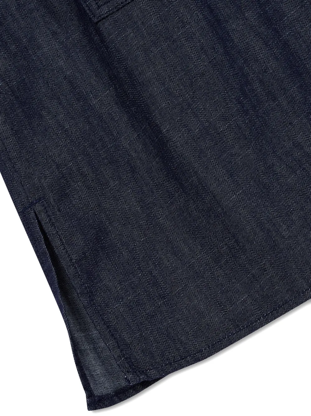Studio Tomboy Patch-pockets Short-sleeve Denim Shirt In Blue