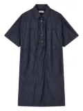 STUDIO TOMBOY patch-pockets denim midi dress - Blue