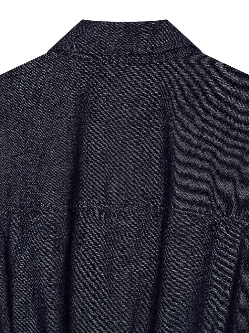 STUDIO TOMBOY Denim midi-jurk met opgestikte zakken Blauw