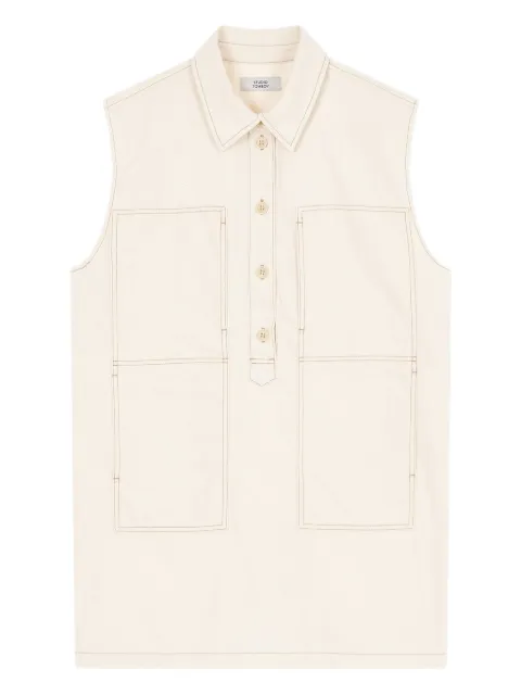 STUDIO TOMBOY sleeveless contrast-seams mini dress