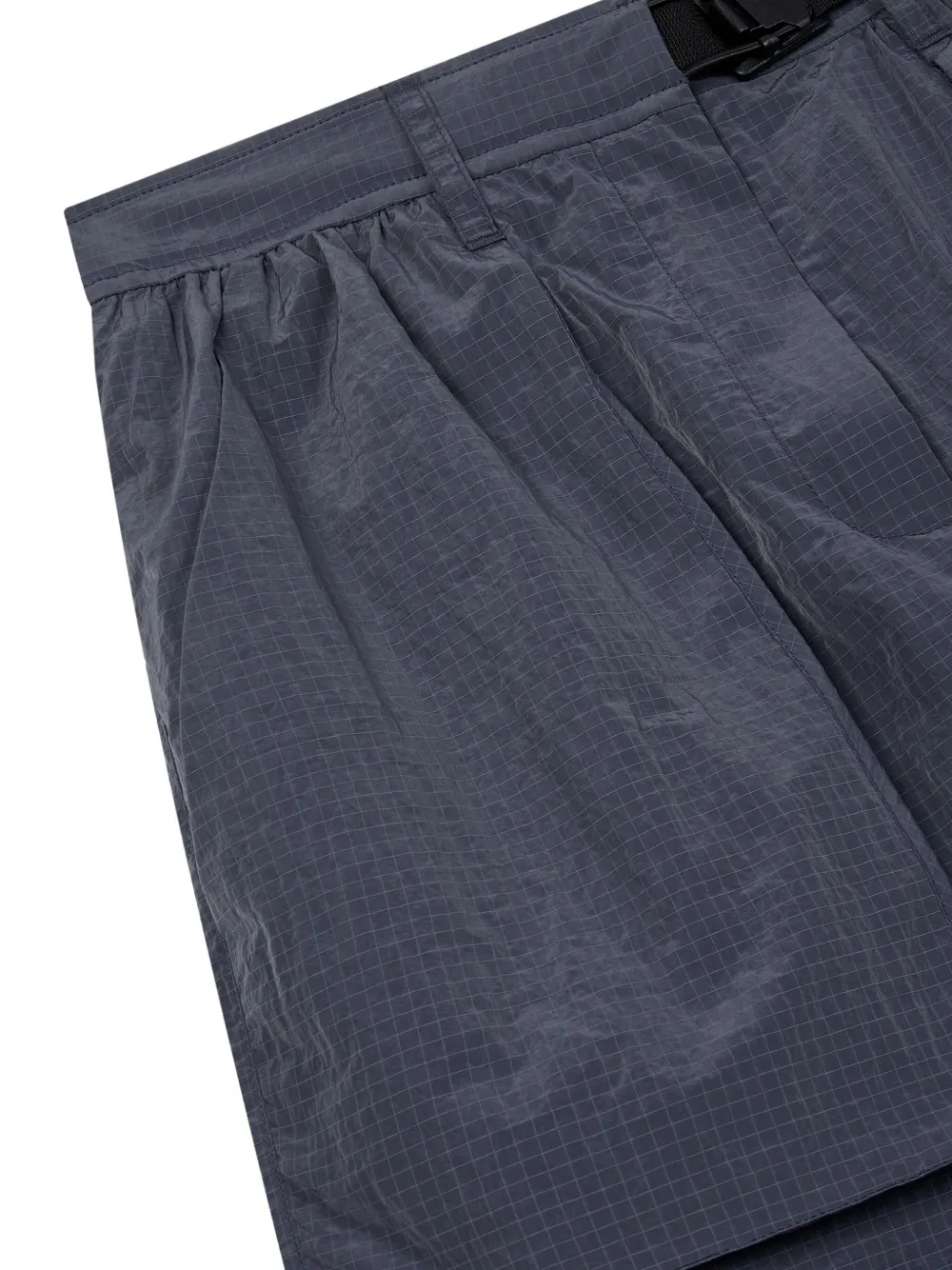 Studio Tomboy Belted Pocketed A-line Skirt In Gray