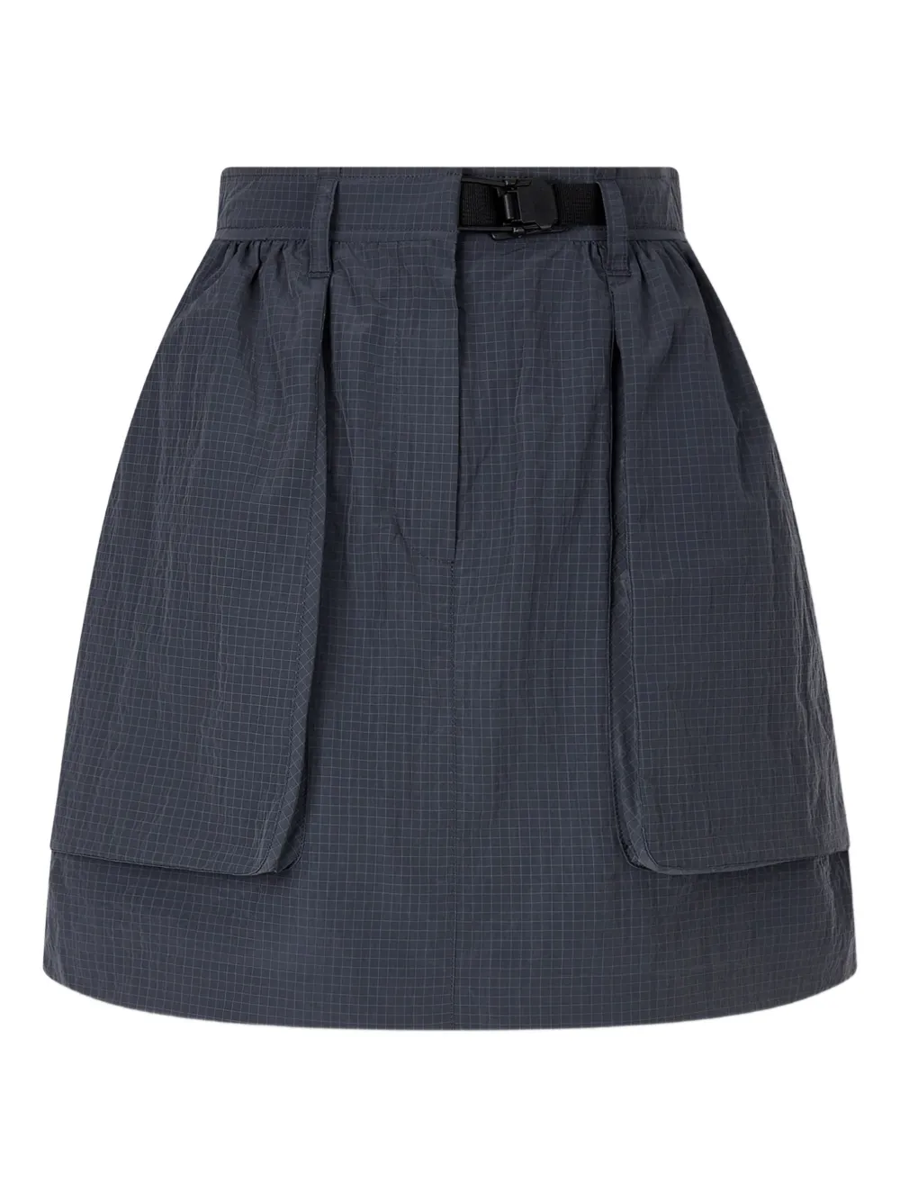 Studio Tomboy Belted Pocketed A-line Skirt In Gray