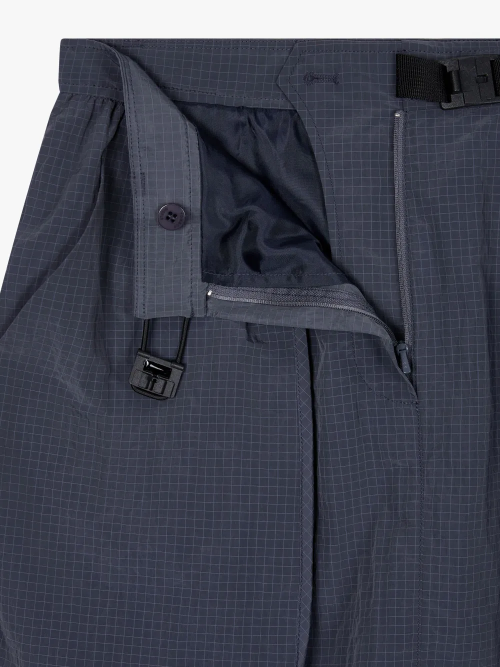 Studio Tomboy Belted Pocketed A-line Skirt In Gray