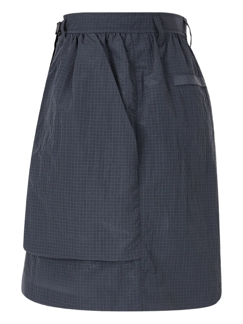 Studio Tomboy Belted Pocketed A-line Skirt In Gray