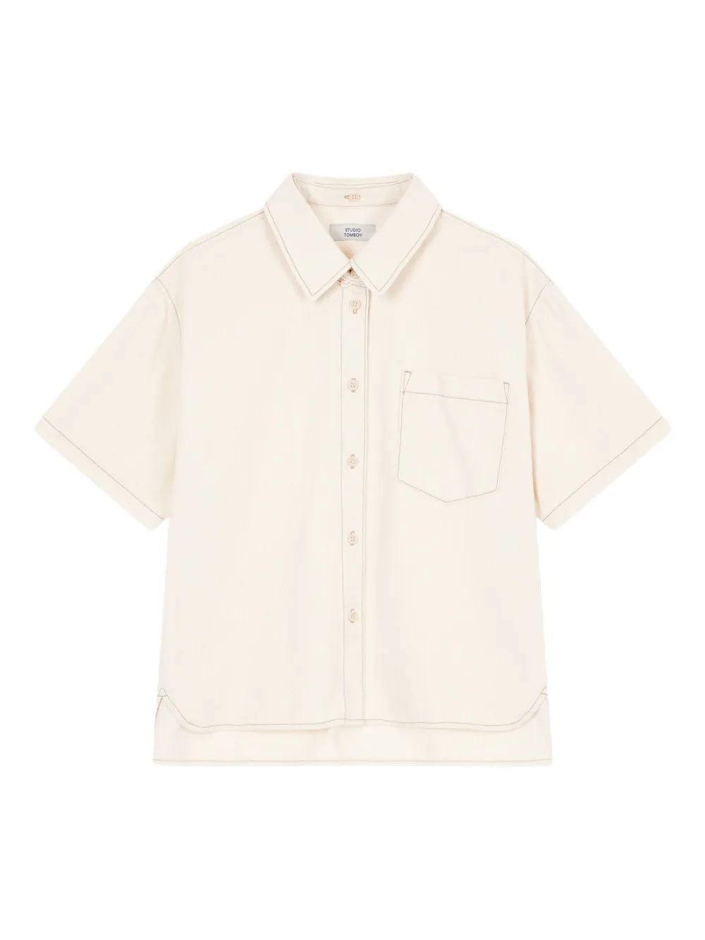 STUDIO TOMBOY Blouse met afneembare kraag Beige