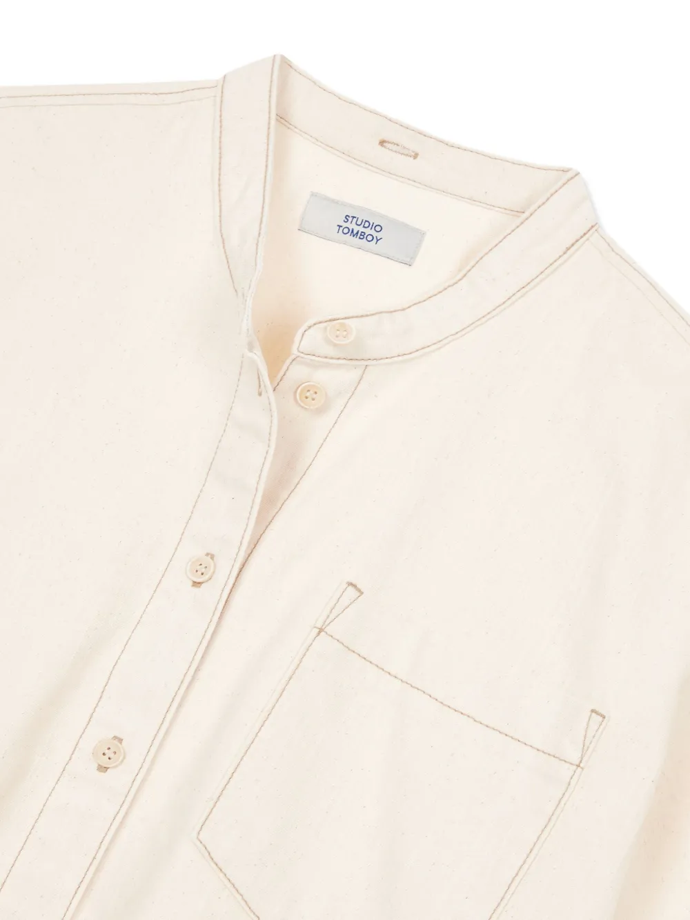 STUDIO TOMBOY Blouse met afneembare kraag Beige