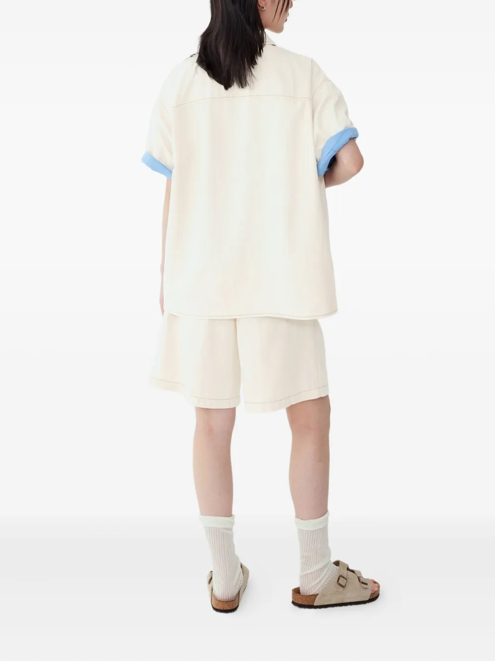 STUDIO TOMBOY Blouse met afneembare kraag Beige