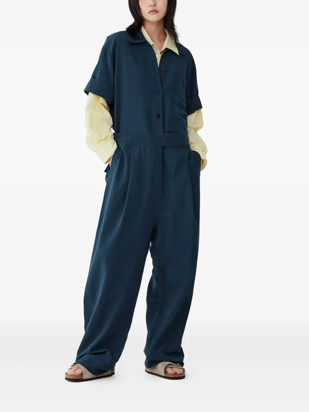 STUDIO TOMBOY Jumpsuit met ceintuur - Groen