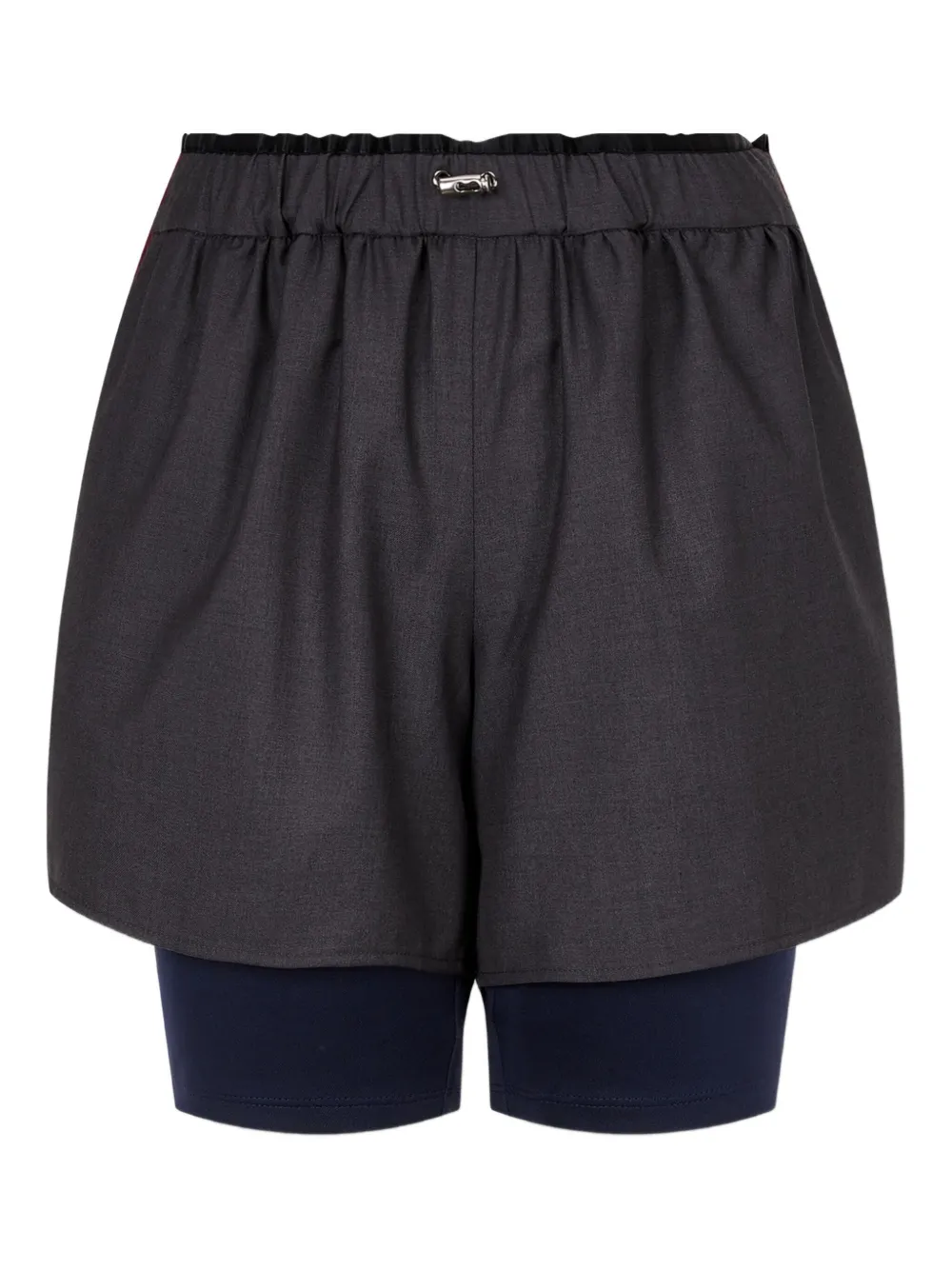 STUDIO TOMBOY Gelaagde knielange shorts met zak Grijs