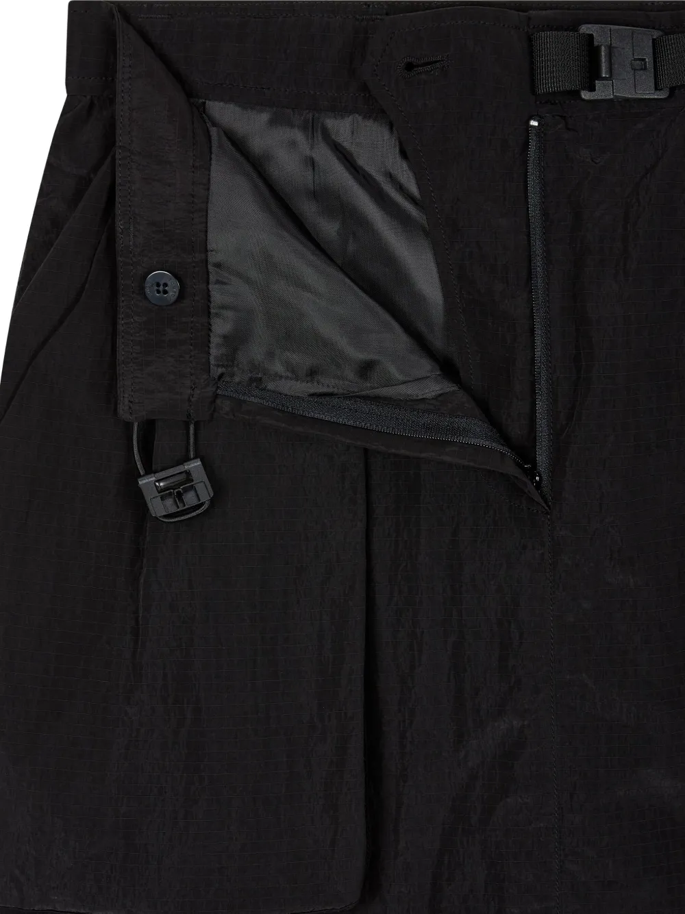 Studio Tomboy Buckle-fastening Pocket Mini Skirt In Black