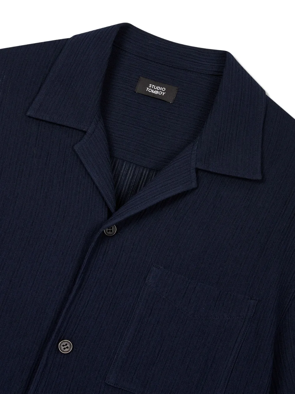 STUDIO TOMBOY Geplooid pyjamashirt Blauw