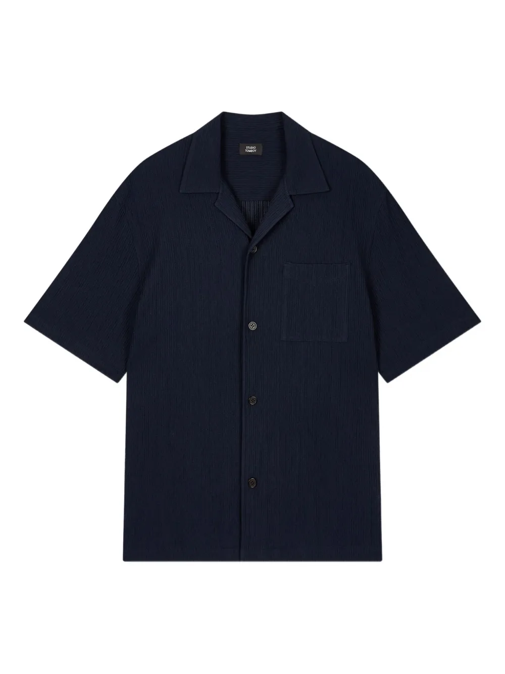 STUDIO TOMBOY Geplooid pyjamashirt Blauw