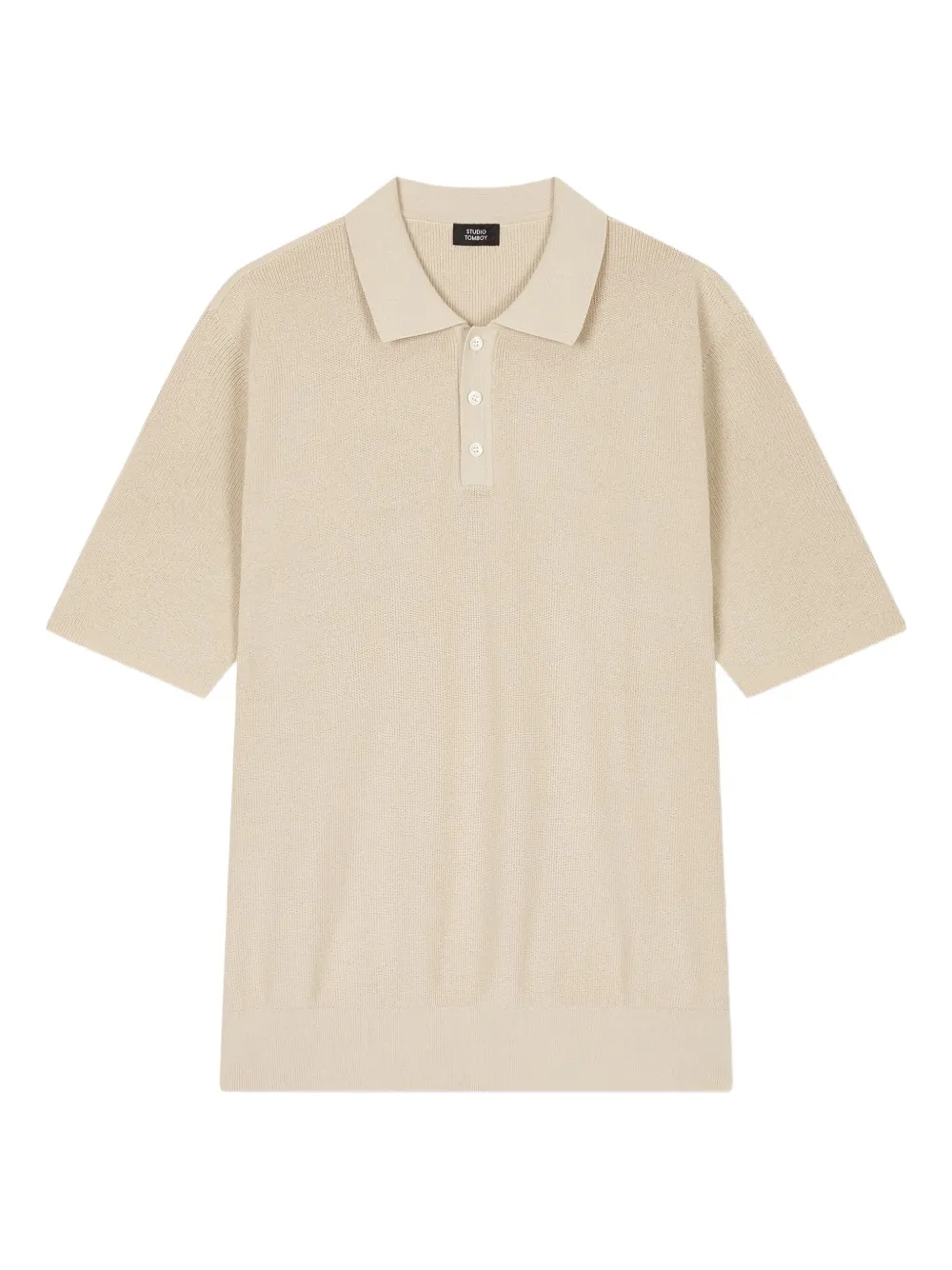 STUDIO TOMBOY polo-collar ribbed sweater | Neutrals | Image 1