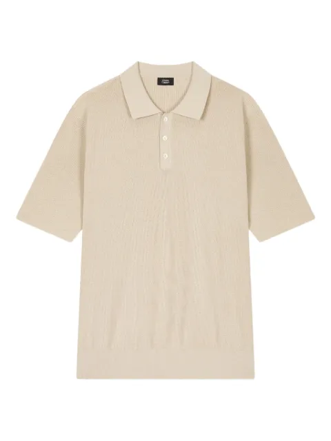 STUDIO TOMBOY polo-collar ribbed sweater