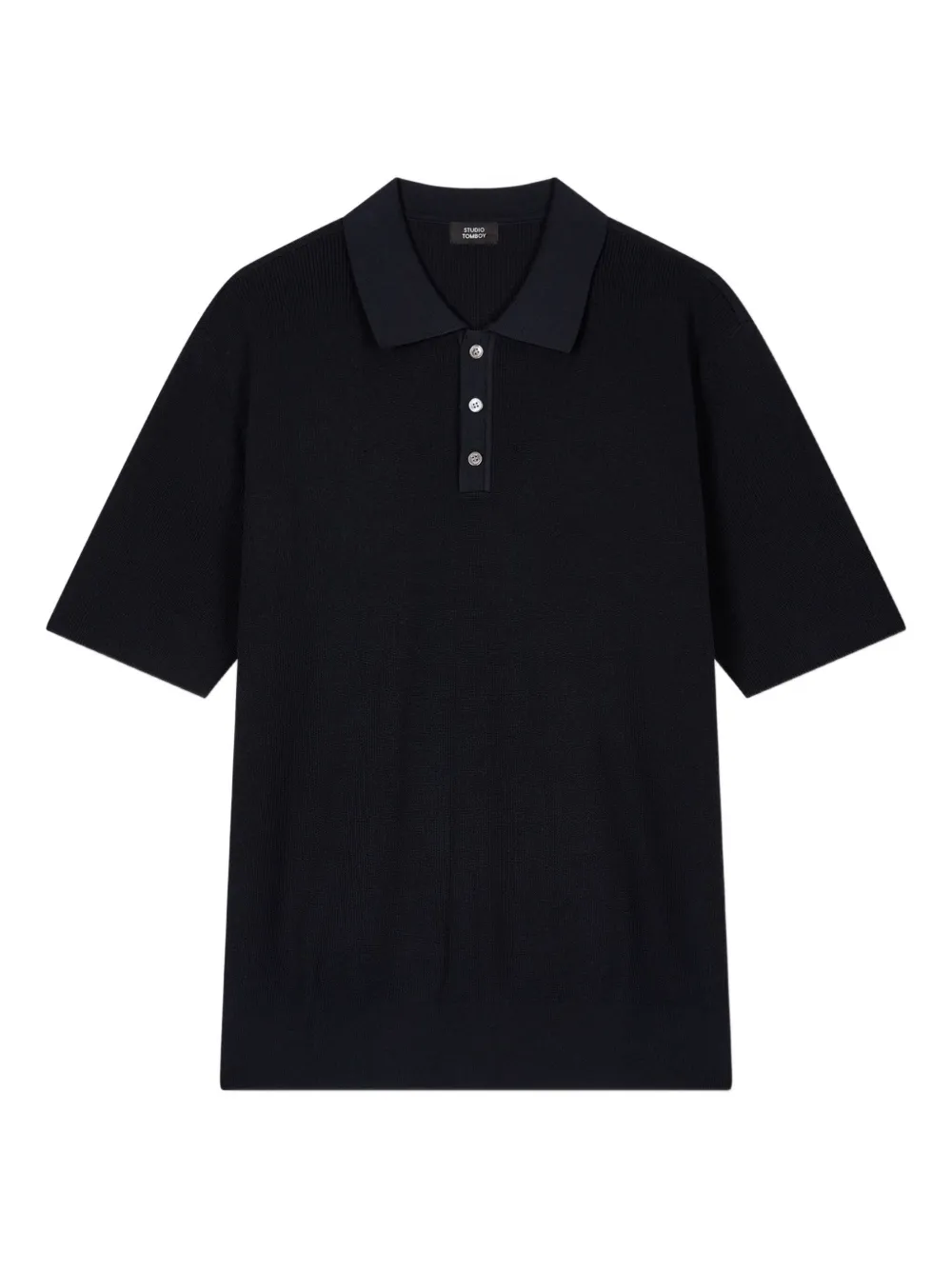 ribbed polo shirt