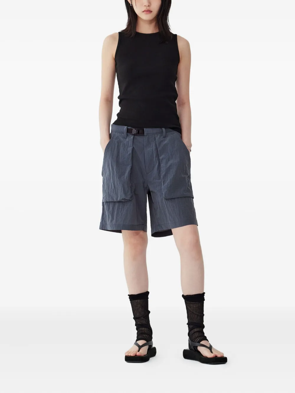 STUDIO TOMBOY Cargo shorts met patroon Grijs