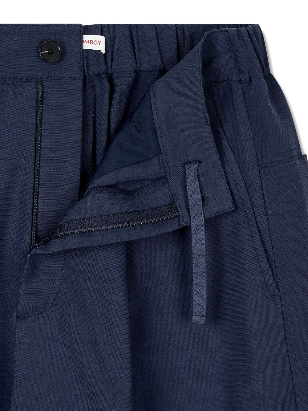 Studio Tomboy Pleated Pocket Tailored Shorts In Blue