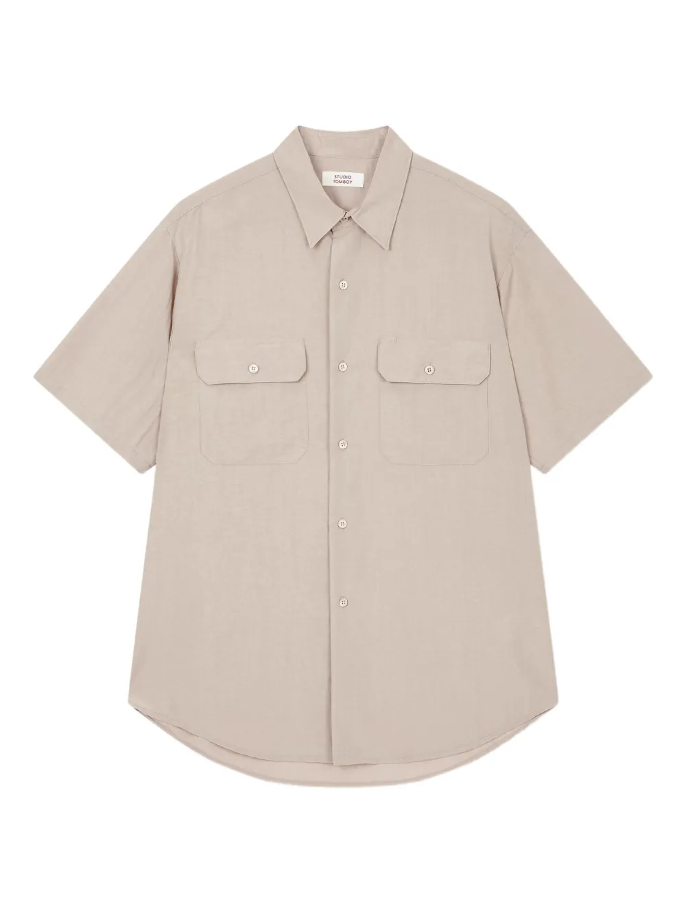 STUDIO TOMBOY double-pocket short-sleeve shirt | Neutrals | Image 1