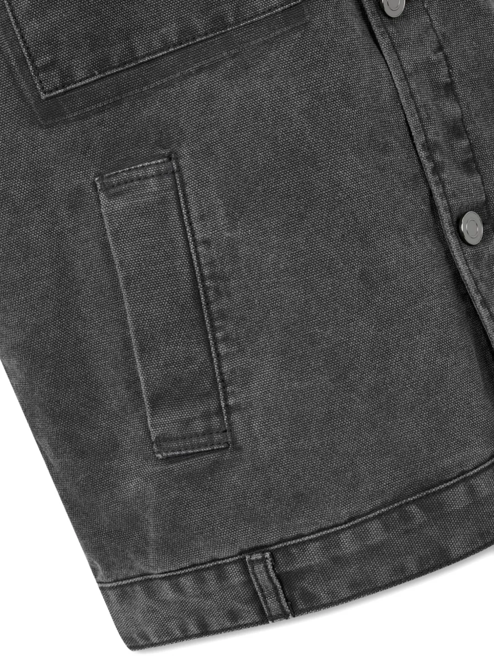 STUDIO TOMBOY Mouwloos denim jack met kraag Grijs